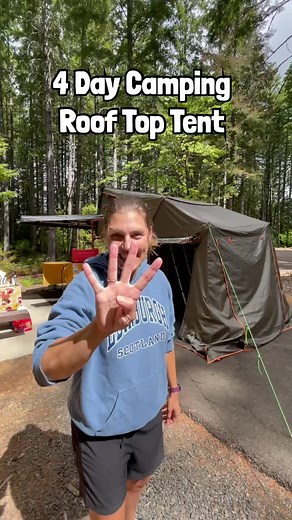 Roof Top Tent setup for 4 days of camping! #rooftoptent #camping #rooftoptenttrailer #campingsetup @tuffstuffoverland @overlandvehiclesystems