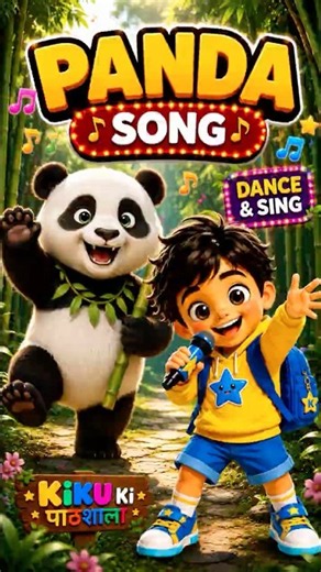 Panda Song 🐼 | Panda Yani Panda | Cute Animal Song for Kids | Nursery Rhymes | Kiku Ki Pathshala