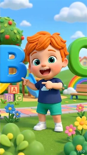 ABC Song with Sunny! 🌈 Learn A-Z | Fun Kids Rhymes | #shorts #ABC #Kids || MagicMates Cartoons