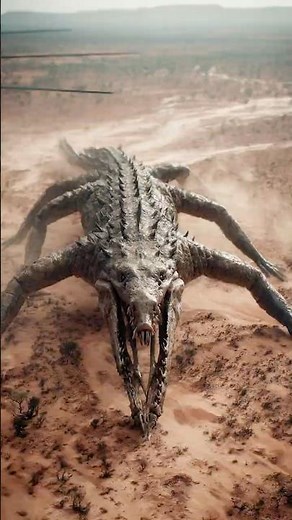 Helicopter Captures Massive Creature Crawling Along Australian Outback