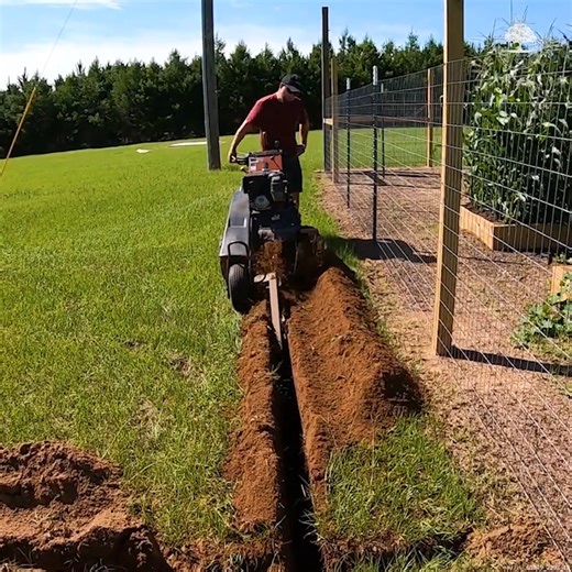 Digging With a Trench Digger #Digging #Equipment #Electrical #DIY | The Kelley's country life