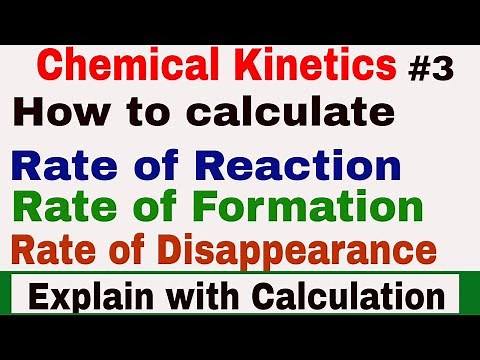 Chemical Kinetics #3 || Expressing Rate of Reaction | How to find Rate of formation & disappearance