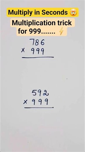 Multiply any number with 9s trick 🤯 #shorts #mathstricks #multiplicationtrick #vedicmaths