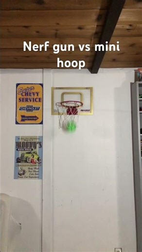 Nerf gun vs mini hoop#minihoop#shorts