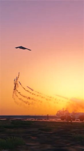 Ground Base Defense System Launch S-500 Massive Missile At B-21 Bombers Gtav