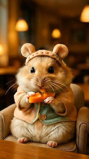 Mukbang Hamster vs. Carrot Tiny paws, tiny bites, big crunch. This hamster makes a simple carrot feel like a feast. #HamsterMukbang #CarrotCrunch #777Pets #AIPetMagic #HamsterJoy #TinyFeast | 777Pets Global