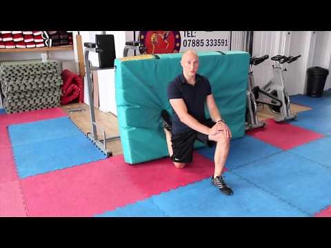 Static knee to wall quad stretch