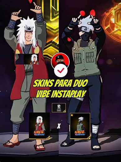 skins para duo ( kakashi x jiraiya ) #FreeFire #FFxNARUTOSHIPPUDEN #onfire_ofc #skinspara4v4 #onfireskins
