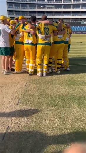 Cricket Australia Masters Over 40s on Instagram: "Australia are 𝐂𝐇𝐀𝐌𝐏𝐈𝐎𝐍𝐒! 🏆 In a moment decades in the making, Australia’s Over-40s Masters have lifted the IMC T20 World Cup trophy in Karachi. A triumph built on pride, experience, and the unshakeable spirit of Australian cricket. These aren’t just players. They’re club legends. Fathers. Mentors. Teammates who’ve given their lives to the game. And tonight, they stood together on the world stage and brought a World Cup home. From early-