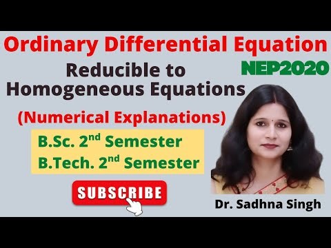 Homogeneous Equation (Part-II) || Examples