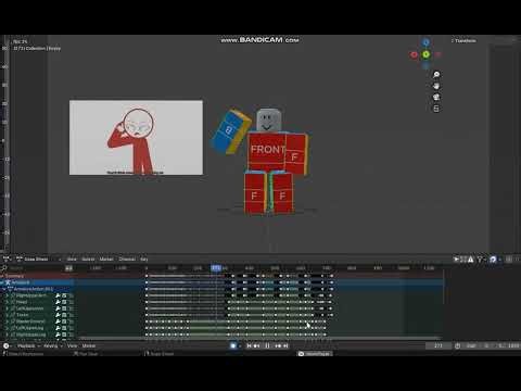 making a roblox kj animation in blender!