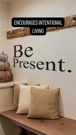 Be Present Minimalist Motivational Wall Decal for Mindful Living