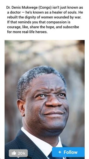 Dr. Denis Mukwege (Congo) isn’t just known as a doctor#america #history #humanity #kindness#memes