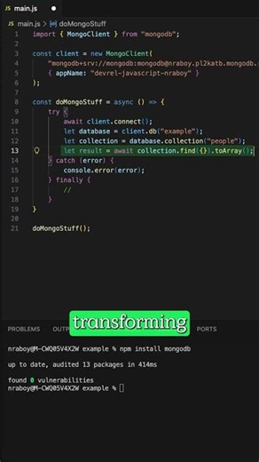 MongoDB Node.js Quick Start: Connect in Under 60 Seconds