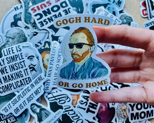 Funny Philosopher Meme Graffiti Stickers | Artist Vinyl Decals - Etsy