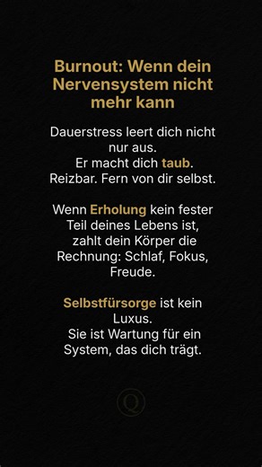 Burnout beginnt leise – im Nervensystem. #burnout #nervensystem #psychologie #mentalhealth