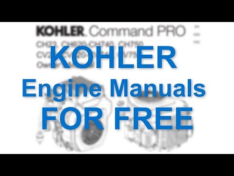 How to get free KOHLER Engine Manuals