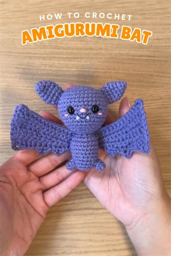 Bat crochet amigurumi tutorial video out on my channel olliehollycrochet on YT#crochet #crochettok #crochetpattern #fyp #2024