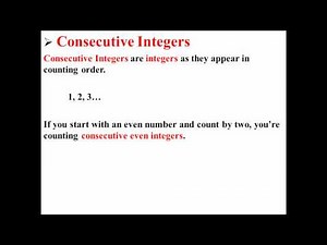 Consecutive Integers