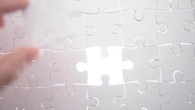 Jigsaw Puzzle Piece with Light Glow. Stock Footage - Video of light, solution: 109125978