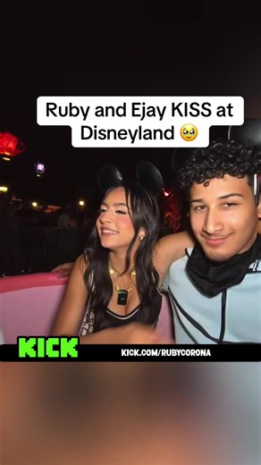 Ruby and Ejay KISS at Disneyland 🥹 #rubycorona #ejay #chowbaby #fyp | ejay and ruby