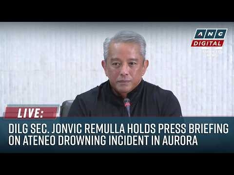 LIVE: DILG Sec. Jonvic Remulla holds press briefing on Ateneo drowning incident in Aurora | June 26