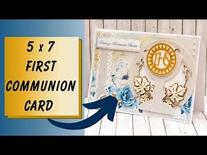 VERY ELEGANT AND QUICK First Holy Communion Card TUTORIAL