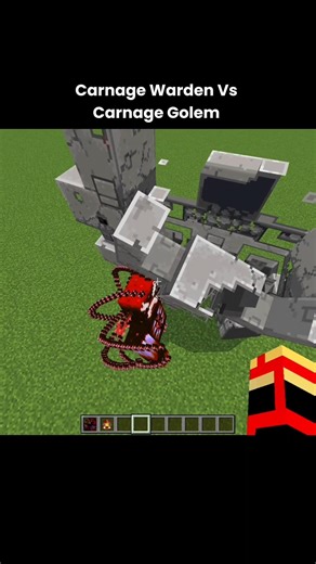 Minecraft Carnage Warden Vs Carnage Golem 🤯#dub