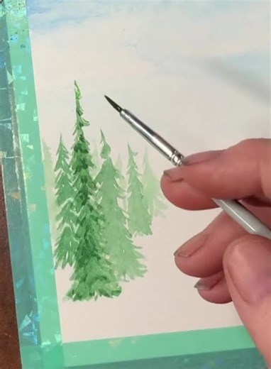 Watercolor tree grouping definition 2 #shorts #short #shortvideo #shortsfeed #shortsvideo