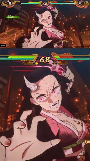NEZUKO (ADVANCED DEMON FORM) VS AKAZA #shorts