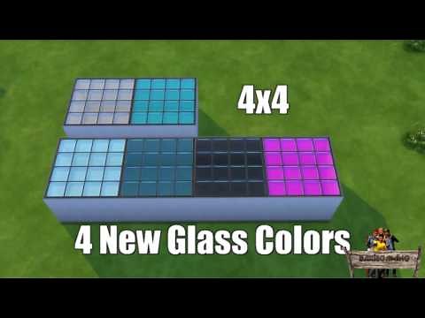 Bakies The Sims 4 Custom Content: Transparent Floor Windows Additional Glass Colors