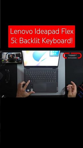 ●Lenovo Ideapad Flex 5i: Backlit Keyboard!