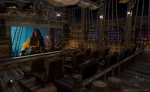 Elaborate, pirate-themed movie theater