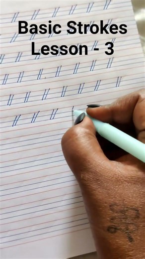 Learn Cursive Handwriting I Basic Stroke Lesson - 3