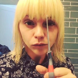 58K views · 1.8K reactions | Lost my razor cutting thing so.... #bangtrim | Christina Ricci | Facebook