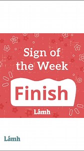It's that time of year when schools, exams and classes of all kinds are FINISHing up. This Lámhsign keyword will help to communicate the FINISH of something. It's this week's #lámhsignoftheweek2023 take a peek at others, follow the #☝or click on "an episode" above. See #SportsLámhSigns if your sport is at a FINISH 🏁 | Lámh Sign