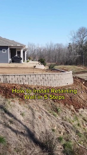 How to install retaining wall in 5 steps #landscaping #retainingwall #construction