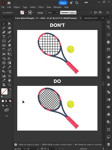 Adobe Illustrator Tips for Accurate Tennis Racket Designs