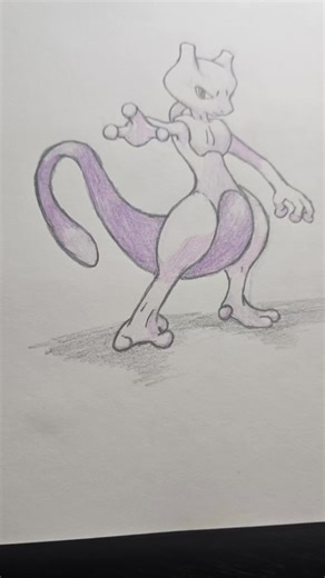 mewtwo ..legendary Pokémon #pokemon #legendary #draw #night