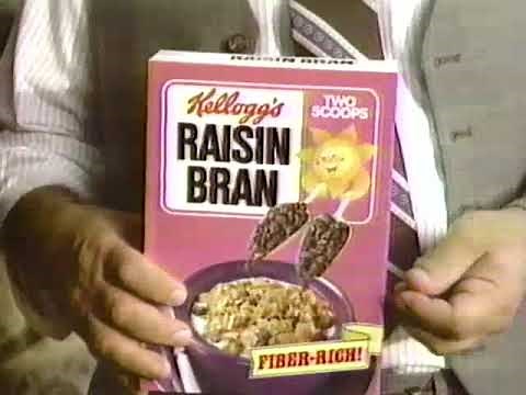 Kellogg's Raisin Bran Cereal (1986) Television Commercial - Sam Patrino Raisin Broker