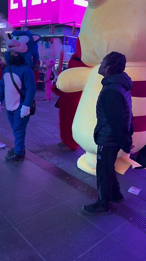 Pikachu Character Costume Fun in the City