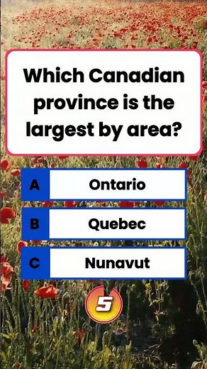 🍁 Only 1% Know 🤯 Which Canadian Province Is the Largest by Area? | Canada Quiz 🇨🇦 #CanadaQuiz