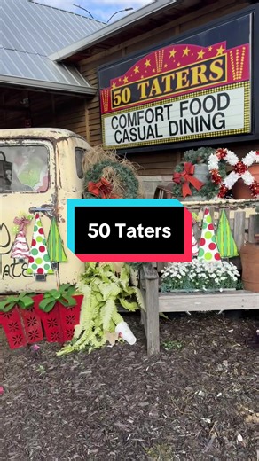 Best restaurant in Scottsboro, Al. hands down is 50 Taters. Their daily specials and full menu is always delicious. True southern comfort food. Like grandmas kitchen. @jarrad4410 #roadtrip #travel #christmas2025 #food #restaurant
