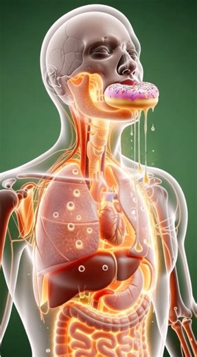Donuts vs Your Body (Inside View) #3danimation #facts