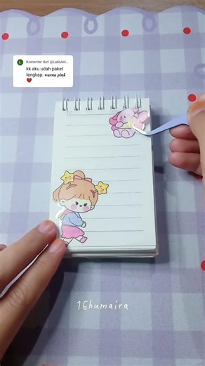 Mini Journal Sticker Momo Pink 💗💗 #minivlog #sticker #asmr #journaling #shorts