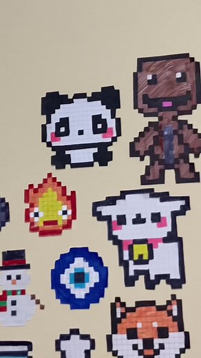Pixel Art Ideas Featuring Panda ✨