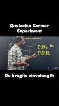 Davisson Germer experiment | class 12 wave nature of electron by diffraction | de broglie wave |