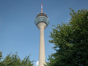 Rheinturm (Rhine Tower) in Dusseldorf, Germany