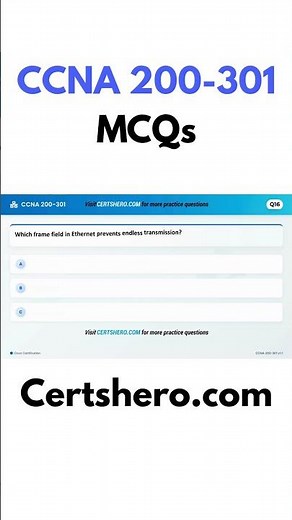 CCNA 200-301 v1.1 Practice Test (2025) – Cisco Certified Network Associate Exam (CCNA) 20 MCQs