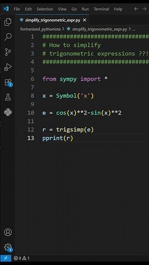 How to simplify trigonometric expressions #python
